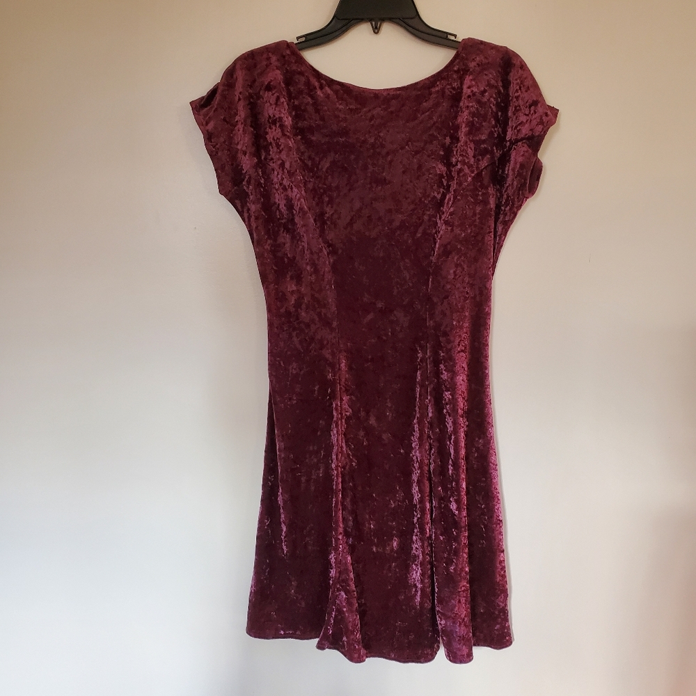 All That Jazz Ruby Rose Velvet Dark Rose Detail Mini Dress Dance Dress Size M